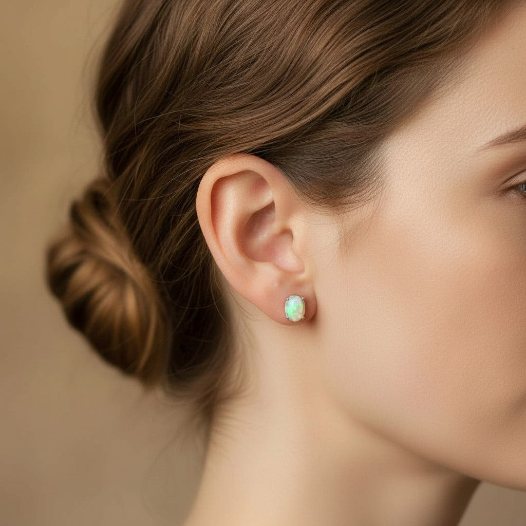 Ethereal Opal Energy Stud Earrings