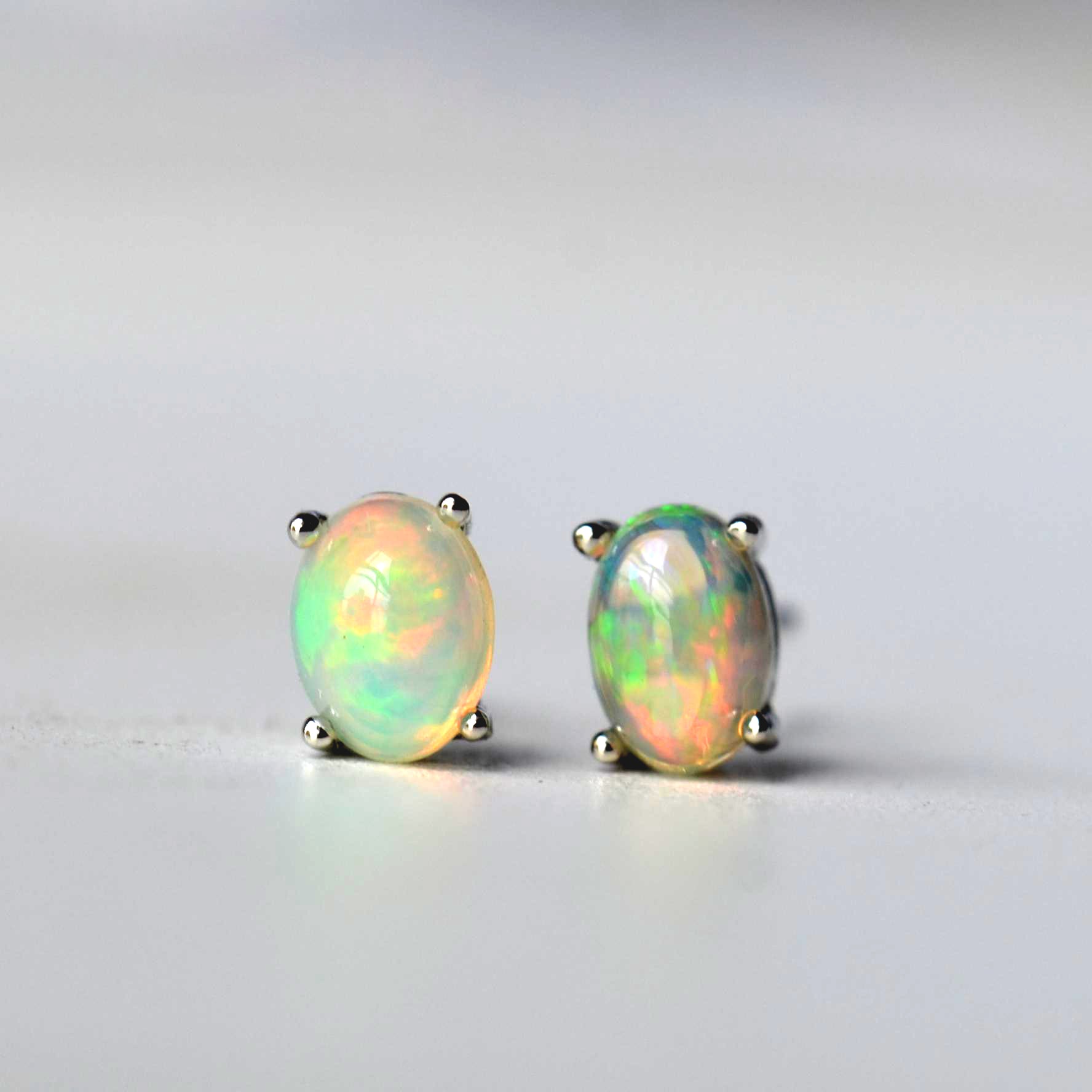 Ethereal Opal Energy Stud Earrings