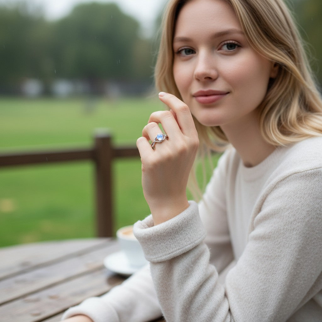 Eternal Moon | Moonstone Infinity Ring