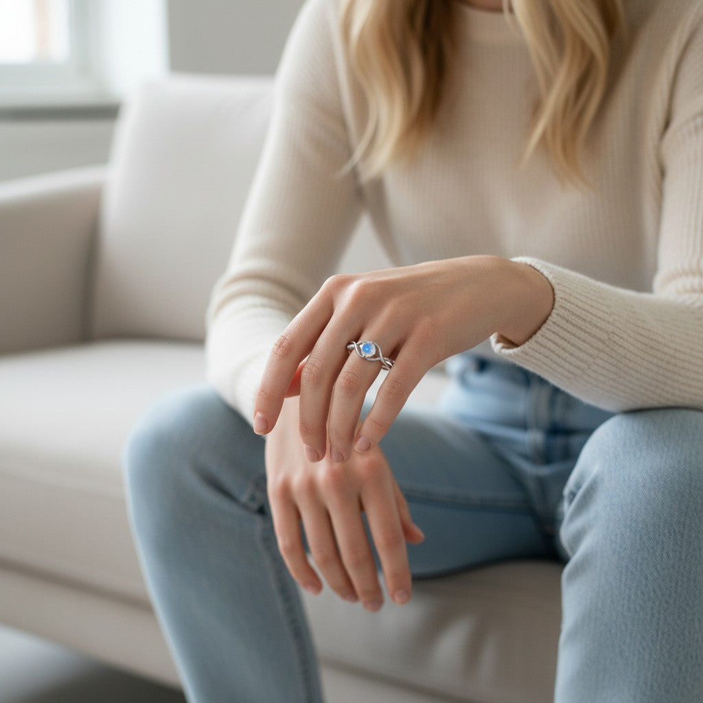 Eternal Moon | Moonstone Infinity Ring