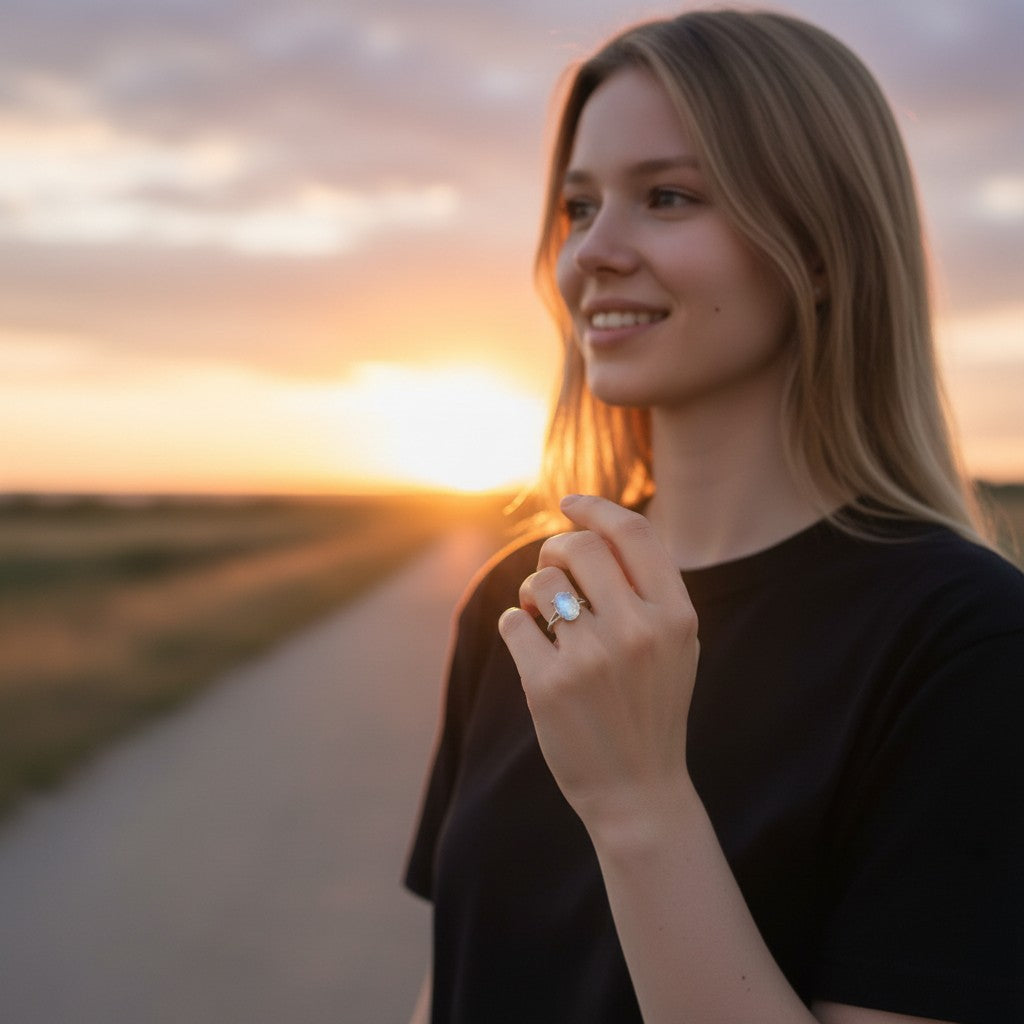 Lunar Glow | Moonstone Ring