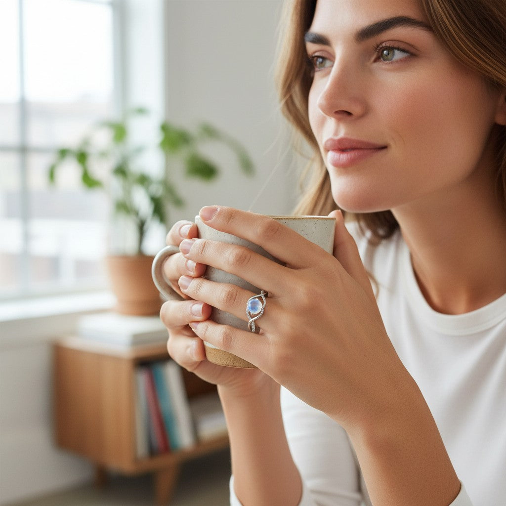 Eternal Moon | Moonstone Infinity Ring