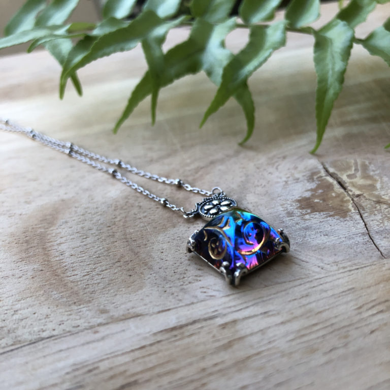 Electra Rainbow Pyramid Pendant Necklace | Magick Jewelry