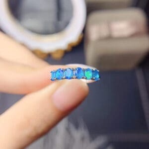Blue Opal Harmony Ring