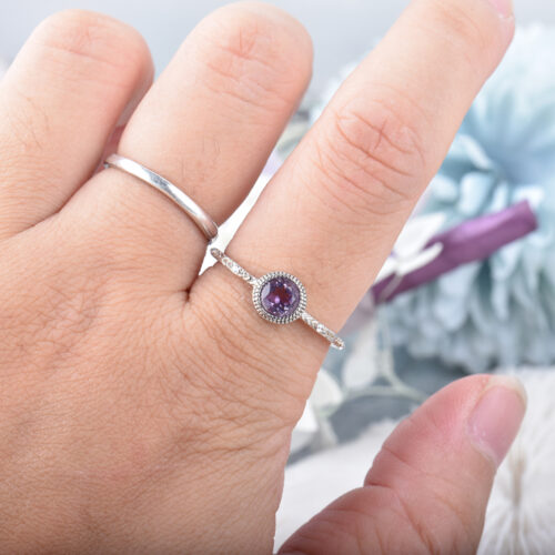 Astral Aura Amethyst ring