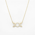 Triple Moon Goddess Necklace