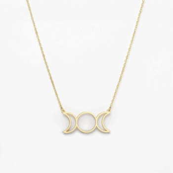 Triple Moon Goddess Necklace