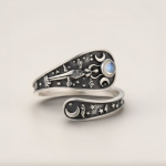 Triple Moon Goddess Ring