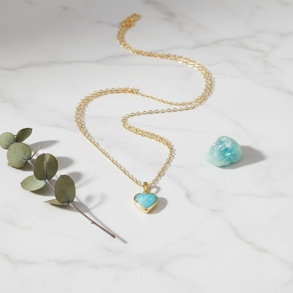 Amazonite Heart Necklace - Image 3