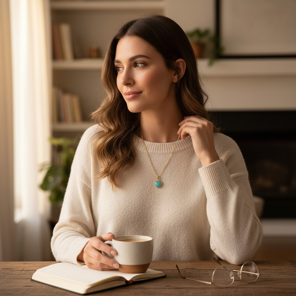 Amazonite Heart Necklace - Image 5