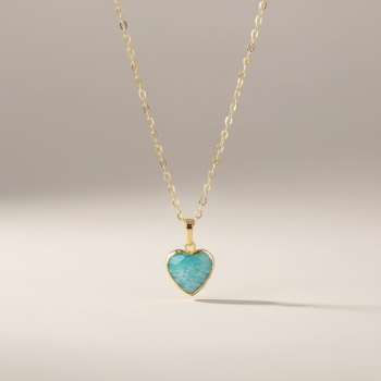Amazonite Heart Necklace