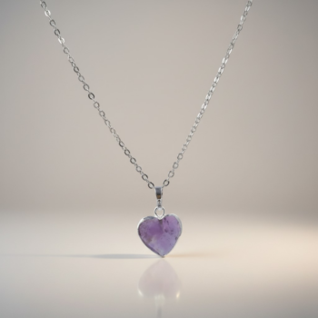 amethyst heart necklace